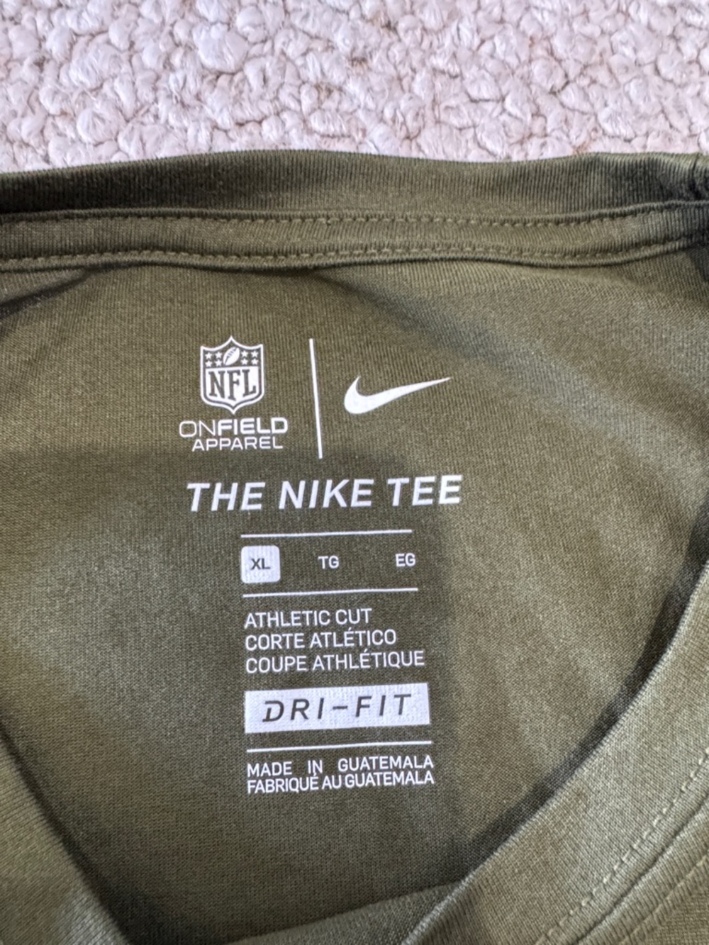 Nike Olive Green Dri-FIT Athletic Tee Military Salute to Service - Picture 2 of 3